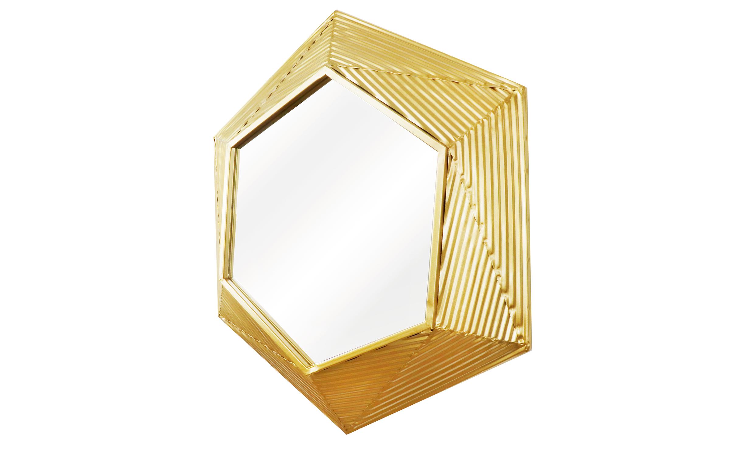 60/60 cm Mirror, golden  2